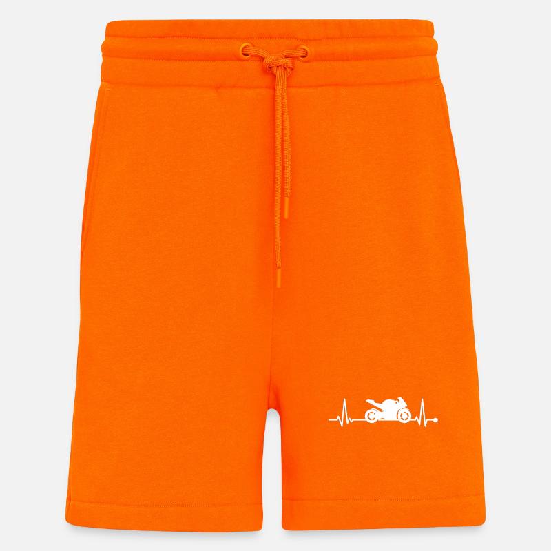 ECG moto - Short bio décontracté fabriqué en UE - SUNSET ORANGE