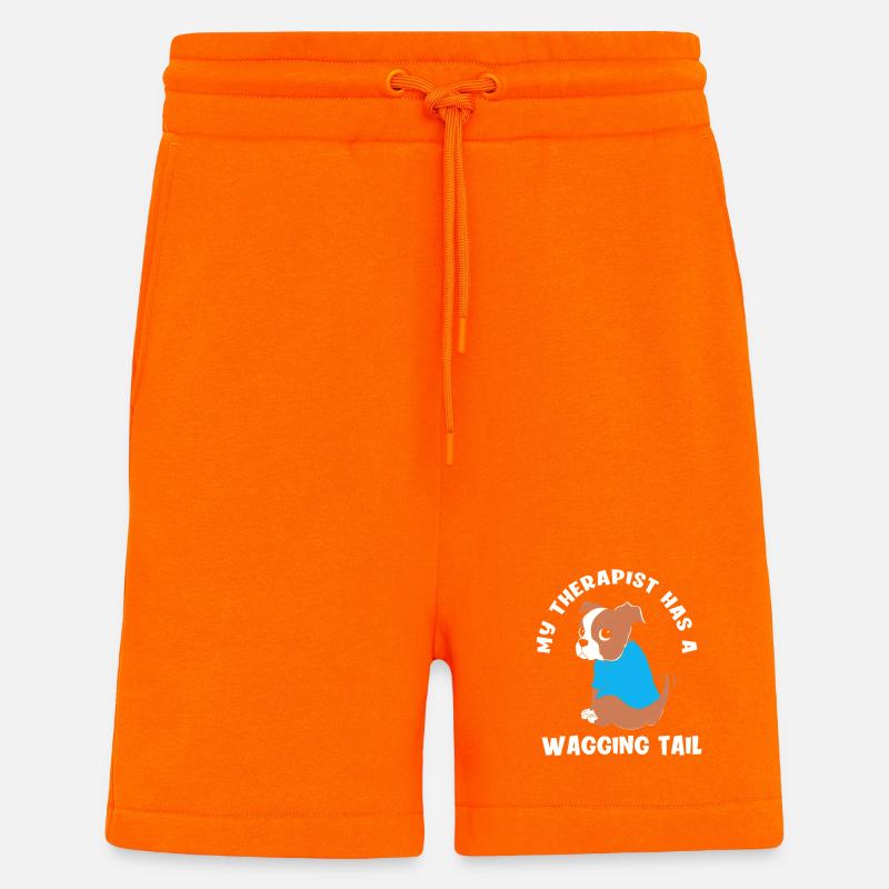 Chien de thérapie - Short bio décontracté fabriqué en UE - SUNSET ORANGE