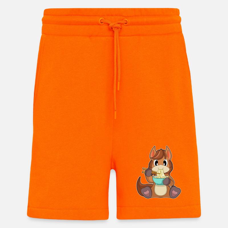 Cuisinière de chevaux Ramen - Short bio décontracté fabriqué en UE - SUNSET ORANGE