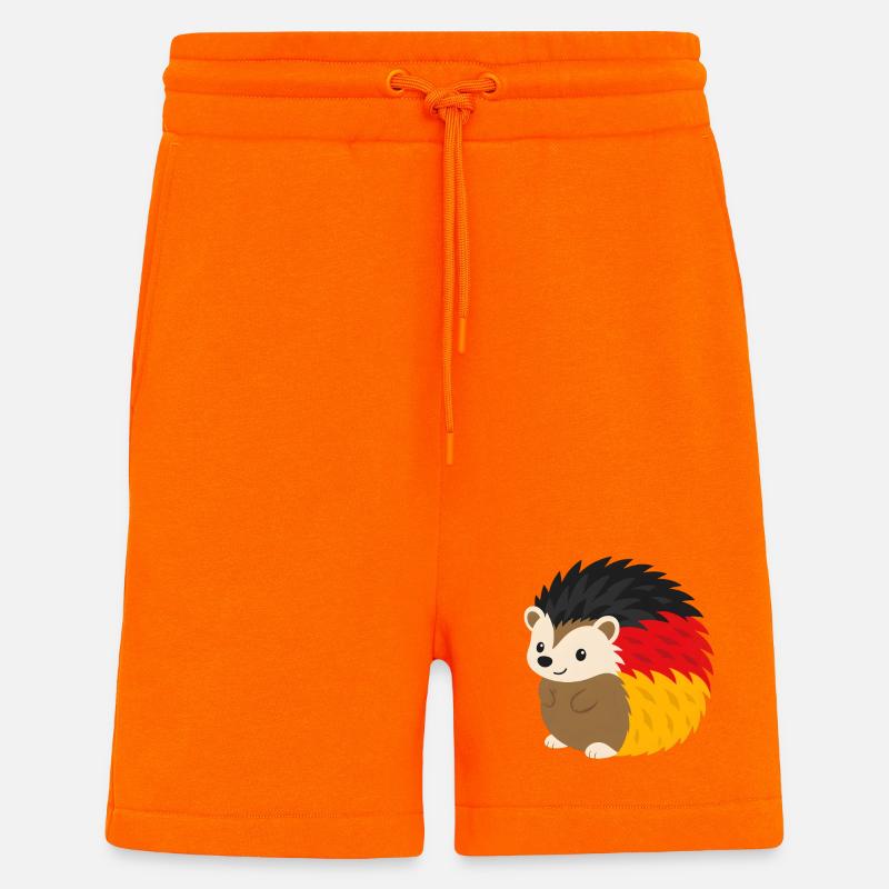 Rainbow Hedgehog Design - Shorts - made by SPREAD - SUNSET ORANGE