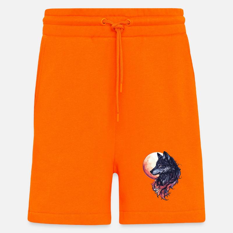 Wolf Moon - Shorts - made by SPREAD - SUNSET ORANGE