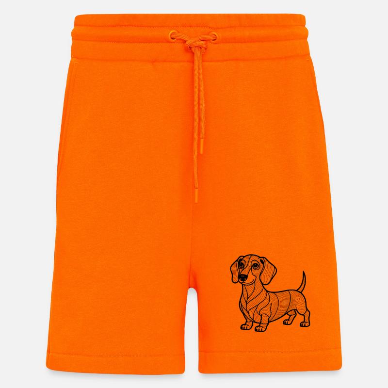 Teckel - Short bio décontracté fabriqué en UE - SUNSET ORANGE