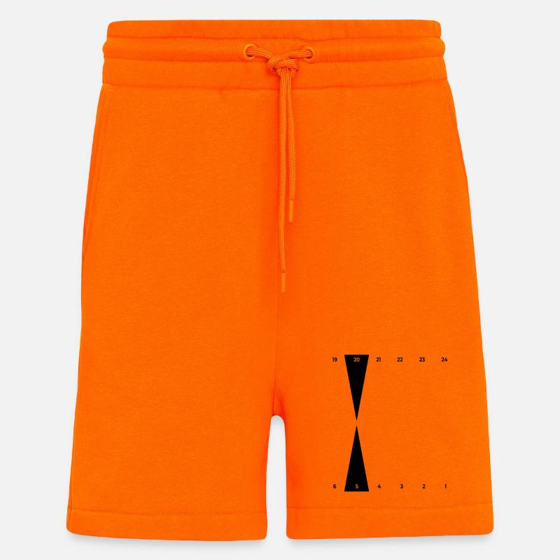 Backgammon | Point d’Or - Short bio décontracté fabriqué en UE - SUNSET ORANGE