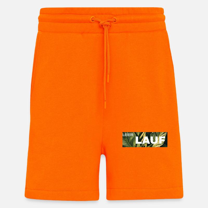 Lauf Grünes Blattdesign - Shorts - made by SPREAD - SUNSET ORANGE