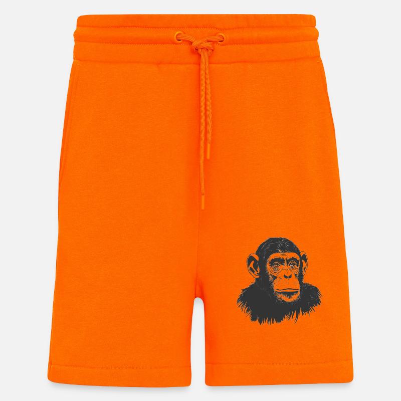 Schimpanse - Affe - Shorts - made by SPREAD - SUNSET ORANGE