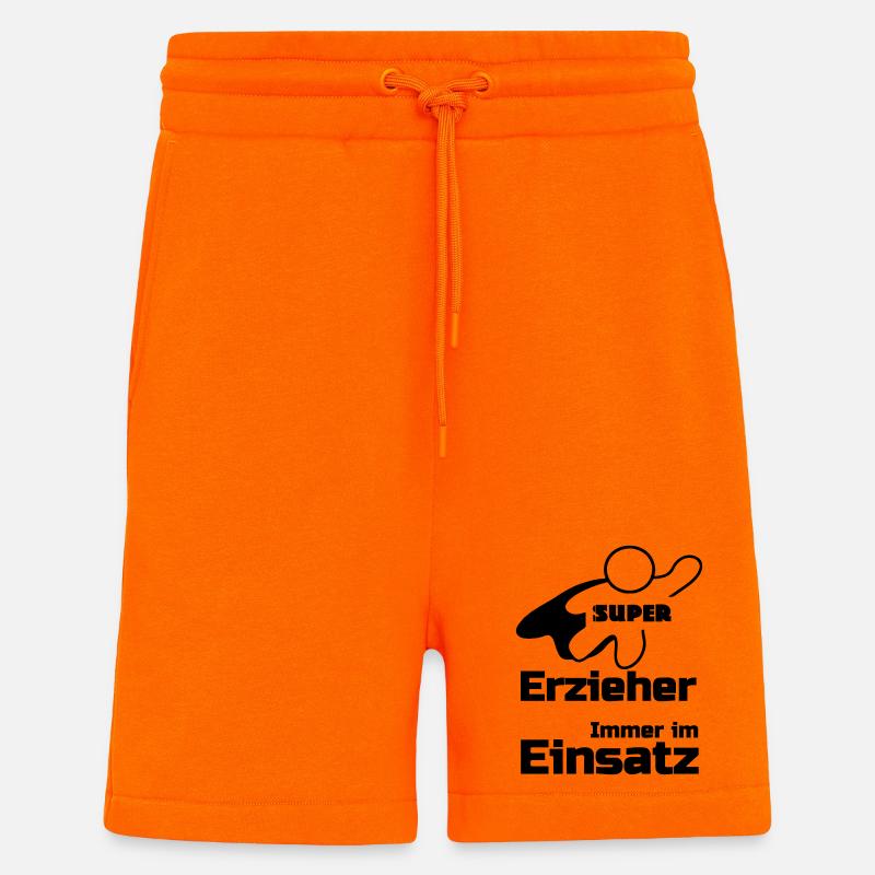 Super Erzieher Geschenk - Shorts - made by SPREAD - SUNSET ORANGE