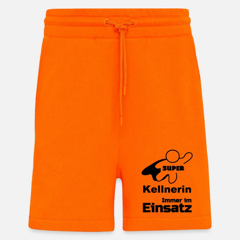 Super Kellnerin Geschenk - Shorts - made by SPREAD - SUNSET ORANGE