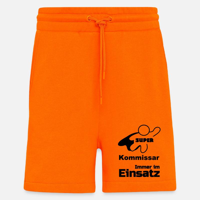 Super Kommissar Geschenk - Shorts - made by SPREAD - SUNSET ORANGE