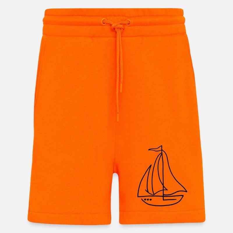 Segelboot Segelschiff - Shorts - made by SPREAD - SUNSET ORANGE