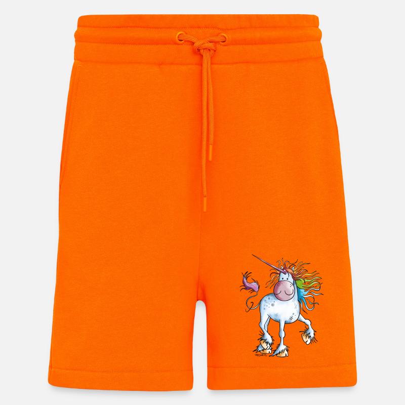 Rainbow Unicorn - Short bio décontracté fabriqué en UE - SUNSET ORANGE