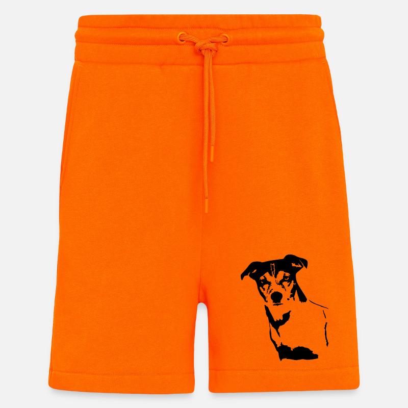 Jack Russell Terrier Kopf - Shorts - made by SPREAD - SUNSET ORANGE