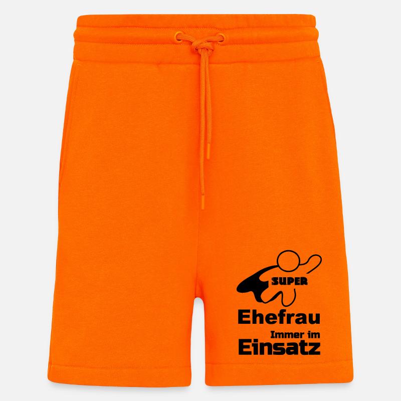 Super Ehefrau Geschenk - Shorts - made by SPREAD - SUNSET ORANGE