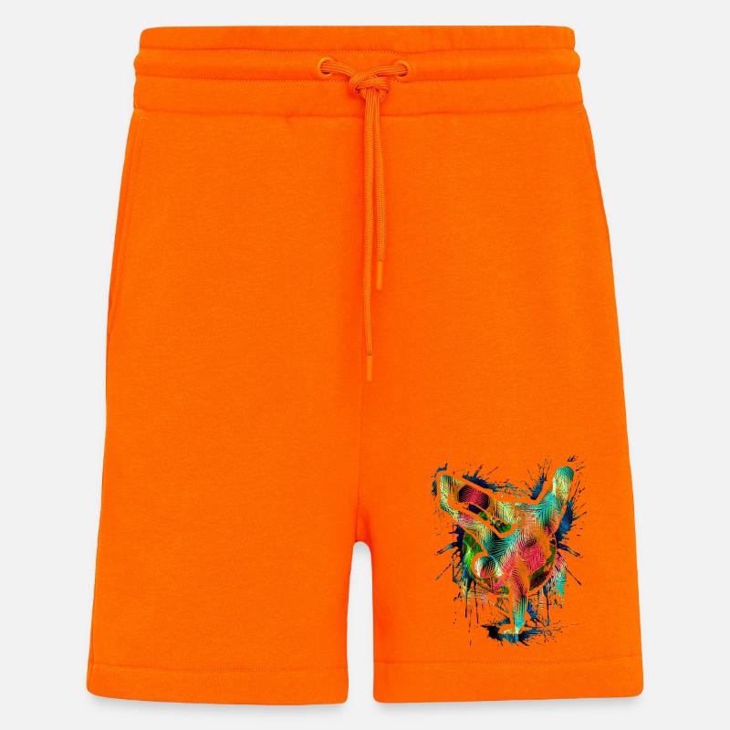 Breakdance - Breakdancer - Breakdancing - BBoy - Shorts - made by SPREAD - SUNSET ORANGE