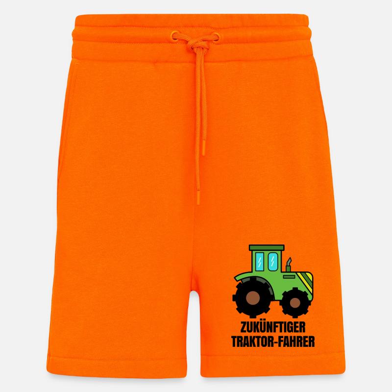 Traktor Nutzfahrzeug Landwirtschaft Statement Feld - Shorts - made by SPREAD - SUNSET ORANGE