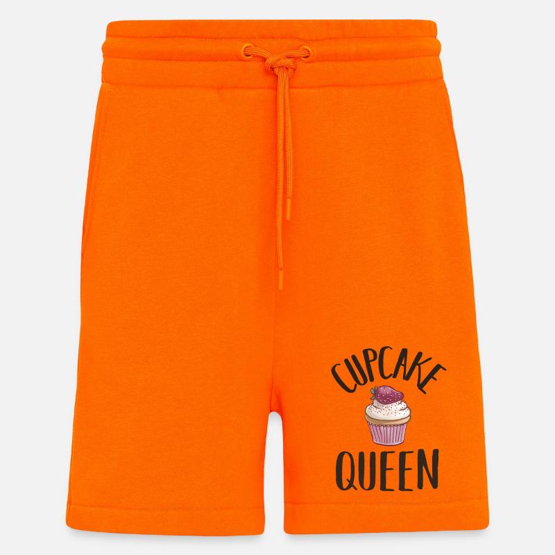 Cuisson de cupcakes Queen pour Baker - Short bio décontracté fabriqué en UE - SUNSET ORANGE