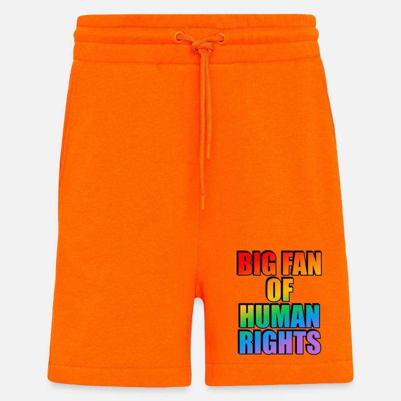 Rainbow Human Rights Celebration Tee - Shorts - made by SPREAD - SUNSET ORANGE