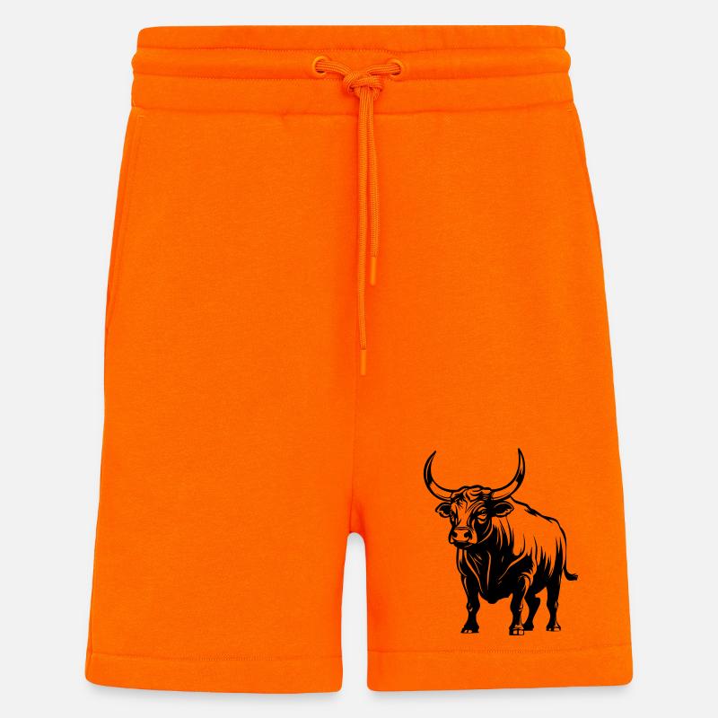 Taureau - Short bio décontracté fabriqué en UE - SUNSET ORANGE