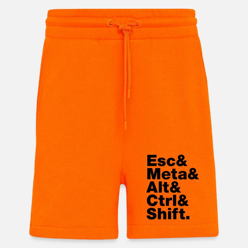 Esc & Meta & Alt & Ctrl & Shift - Shorts - made by SPREAD - SUNSET ORANGE