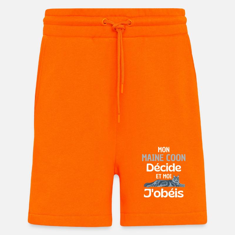 Maine Coon Command You Obey - Shorts - made by SPREAD - SUNSET ORANGE