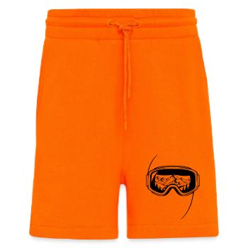 Graphisme des lunettes de ski en vue du sommet - Short bio décontracté fabriqué en UE - SUNSET ORANGE - Devant