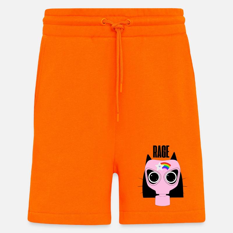 Rage Kitty Cat Protest - Shorts - made by SPREAD - SUNSET ORANGE