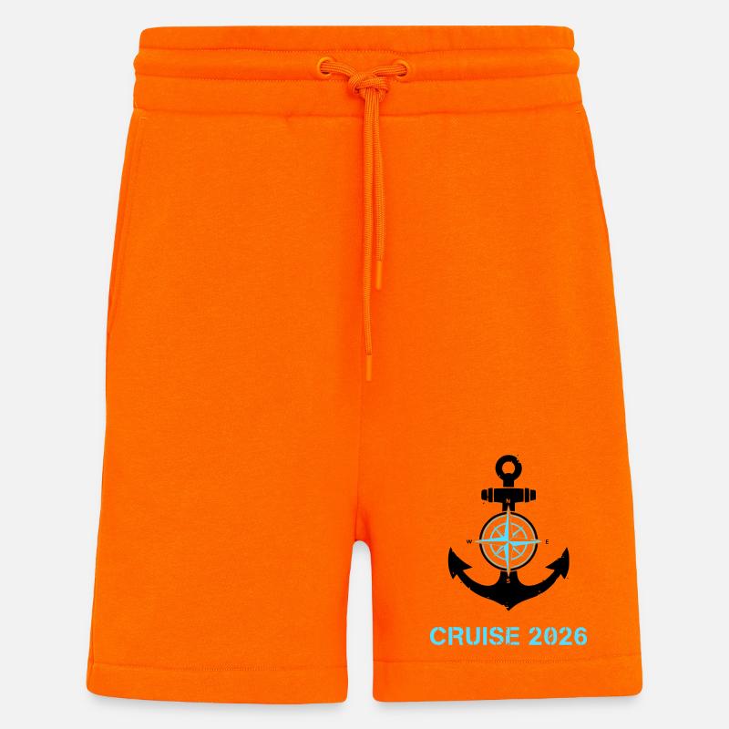 Anker Kompass Cruise 2026 Logo - Shorts - made by SPREAD - SUNSET ORANGE