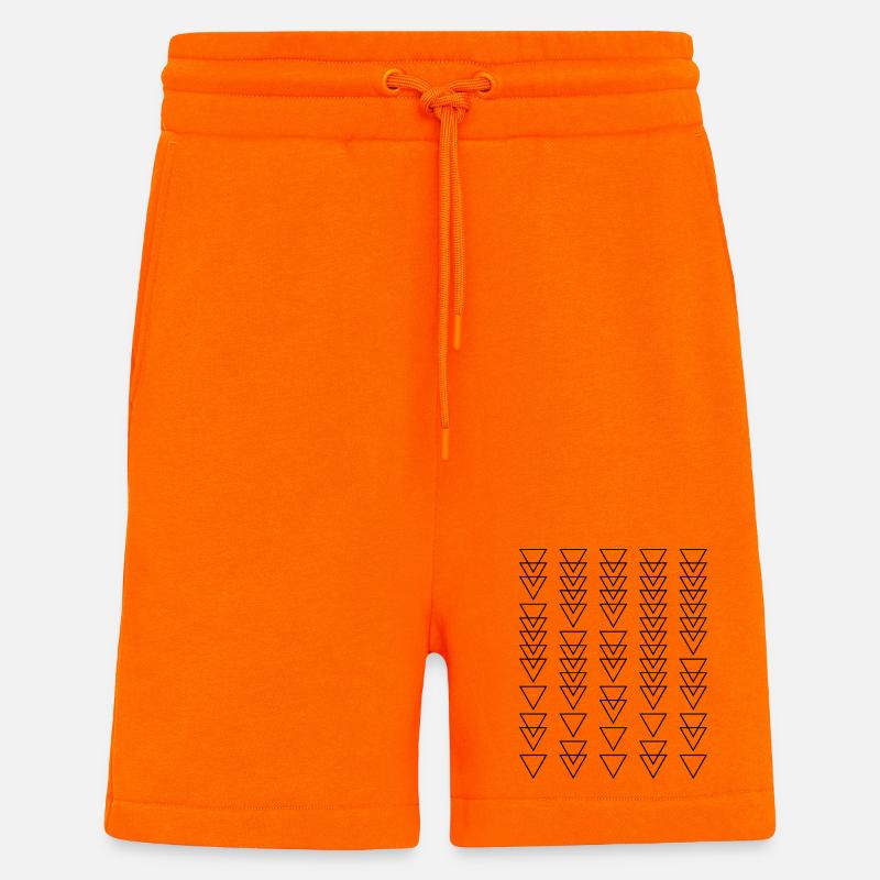 Triangles Pattern design - Shorts - made by SPREAD - SUNSET ORANGE