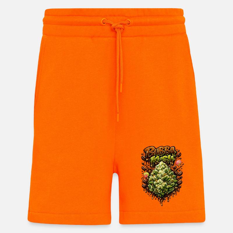 Graffiti Bubba Kush Imprimé - Short bio décontracté fabriqué en UE - SUNSET ORANGE