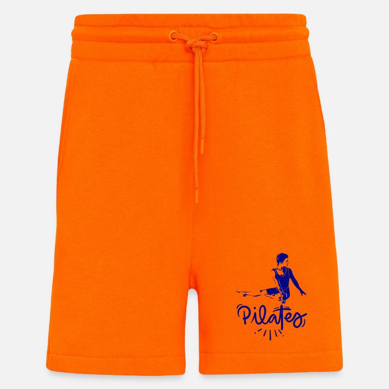 Pilates Silhouette Blue Dedicated - Shorts - made by SPREAD - SUNSET ORANGE