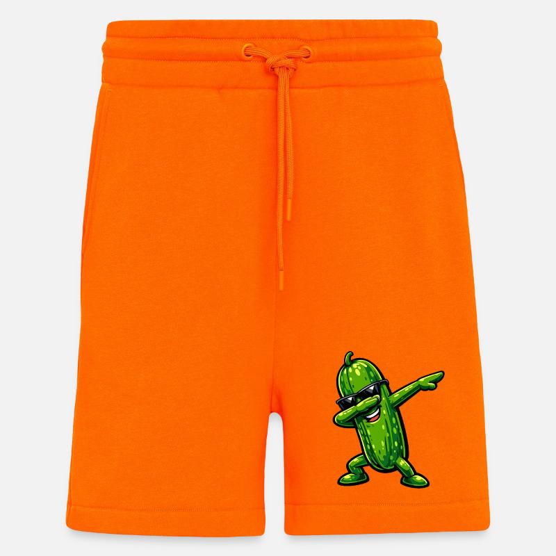Dabbing Cucumber - Shorts - made by SPREAD - SUNSET ORANGE