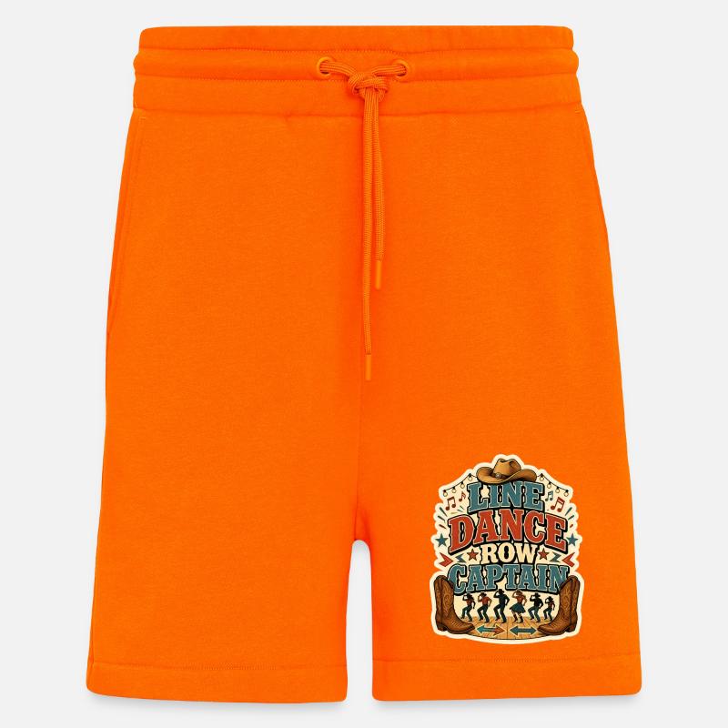 LINE DANCE ROW CAPTAIN - Shorts - made by SPREAD - SUNSET ORANGE