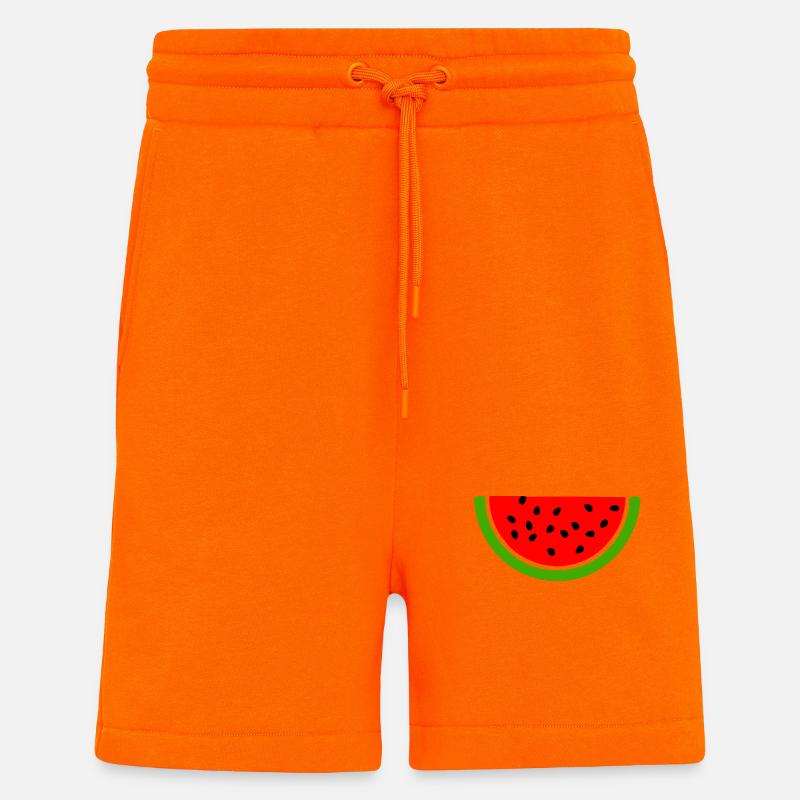Pastèque - Short bio décontracté fabriqué en UE - SUNSET ORANGE