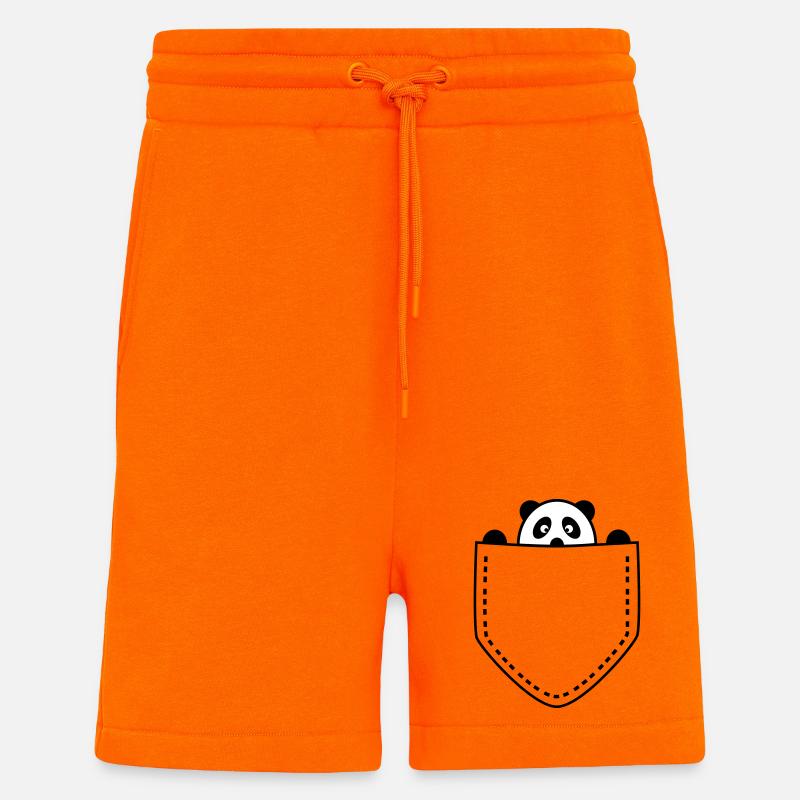 Panda in der Tasche - Shorts - made by SPREAD - SUNSET ORANGE