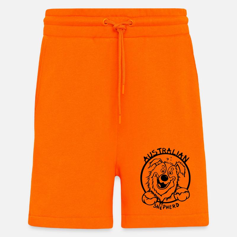 Lustiger Australian Shepherd - Shorts - made by SPREAD - SUNSET ORANGE