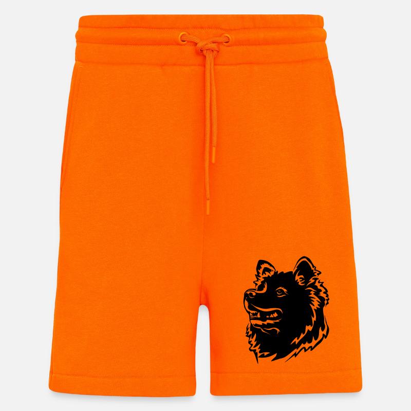 Samoyed Head - Shorts - made by SPREAD - SUNSET ORANGE