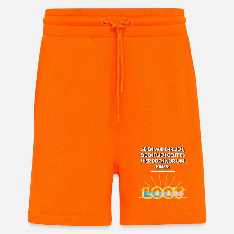 Seien wir ehrlich - Loot - Shorts - made by SPREAD - SUNSET ORANGE