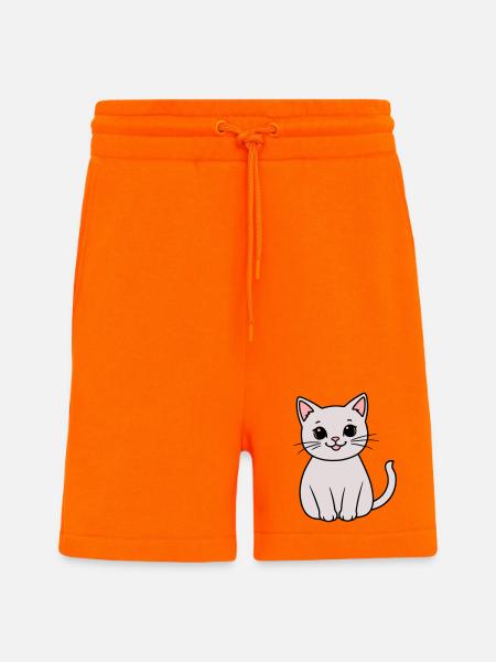 gray kitten - Shorts - made by SPREAD - SUNSET ORANGE