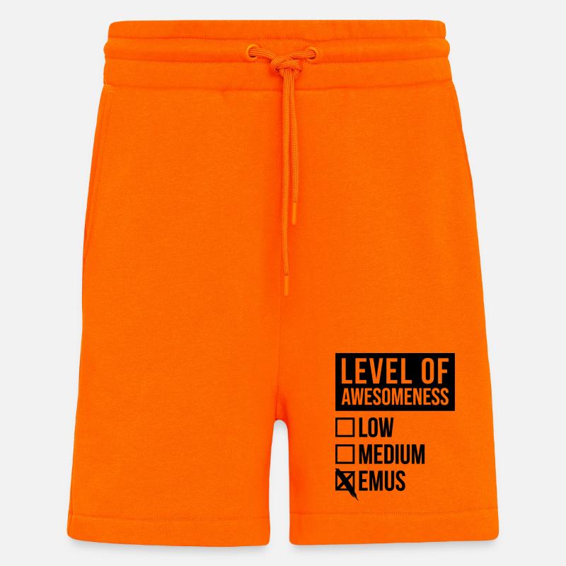 émeu - Short bio décontracté fabriqué en UE - SUNSET ORANGE