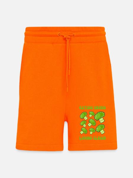 Vegetarian, eating green, living clean - Shorts - made by SPREAD - SUNSET ORANGE