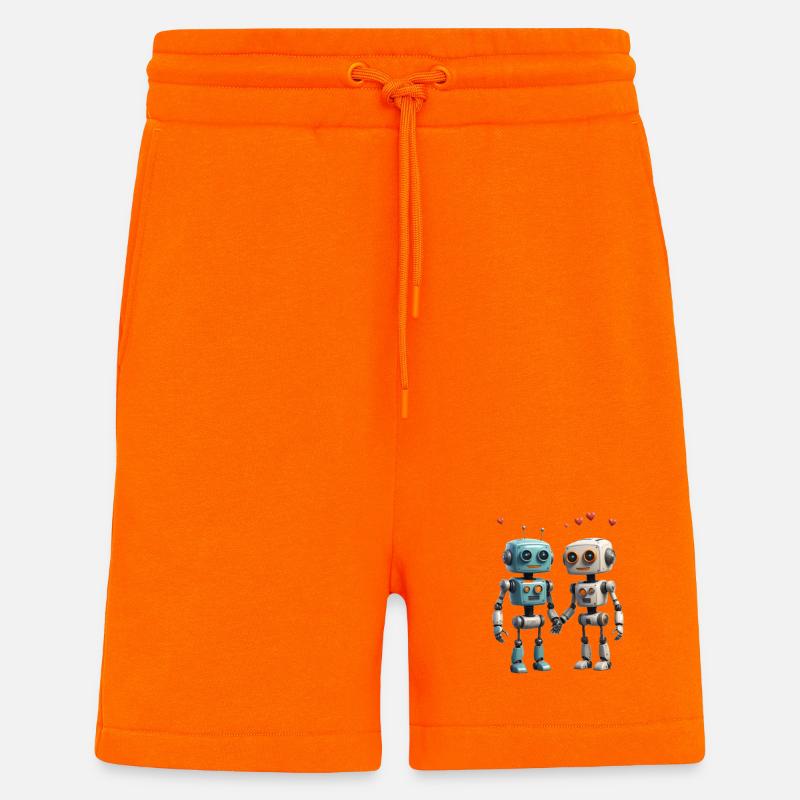 Roboter Pärchen - Shorts - made by SPREAD - SUNSET ORANGE