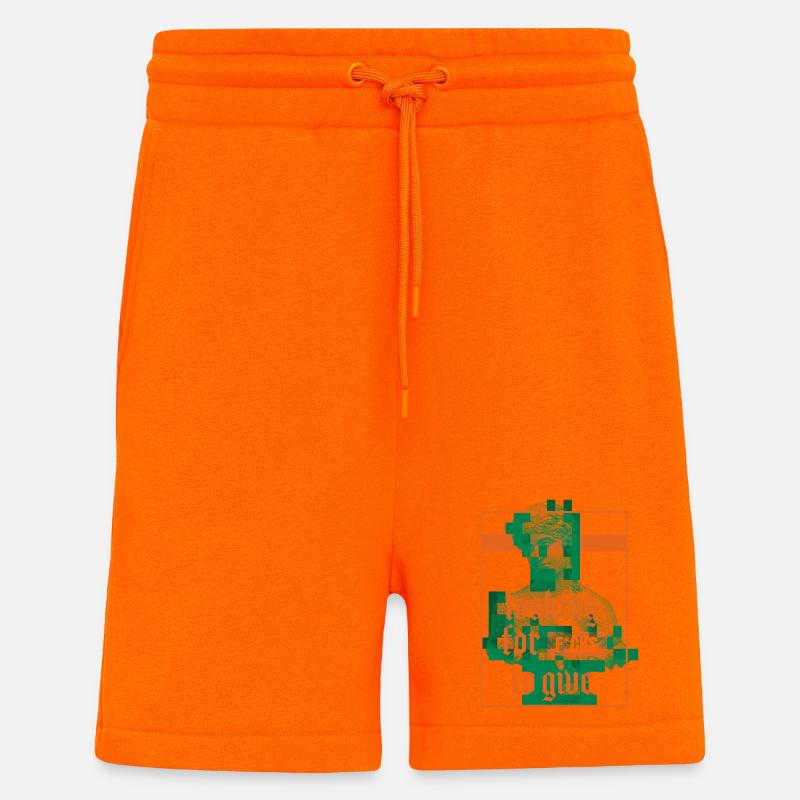 Statue mit Attitüde Statement Design - Shorts - made by SPREAD - SUNSET ORANGE