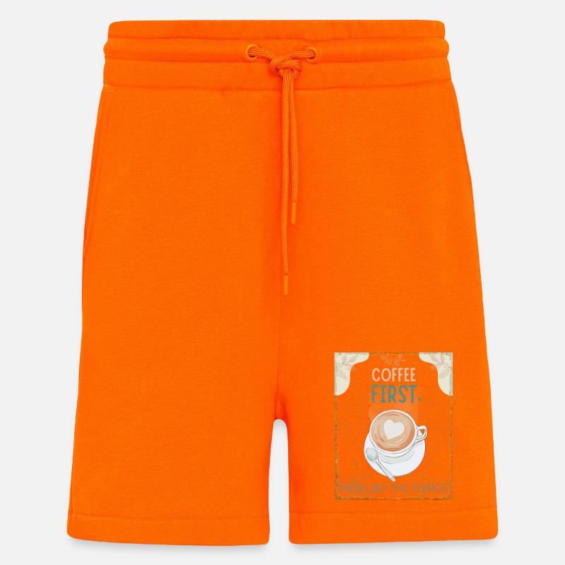 Coffee First – Then I Function - Shorts - made by SPREAD - SUNSET ORANGE