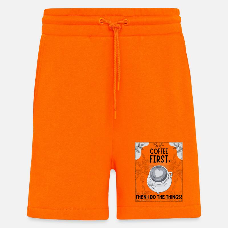 Coffee First – Then I Function - Shorts - made by SPREAD - SUNSET ORANGE