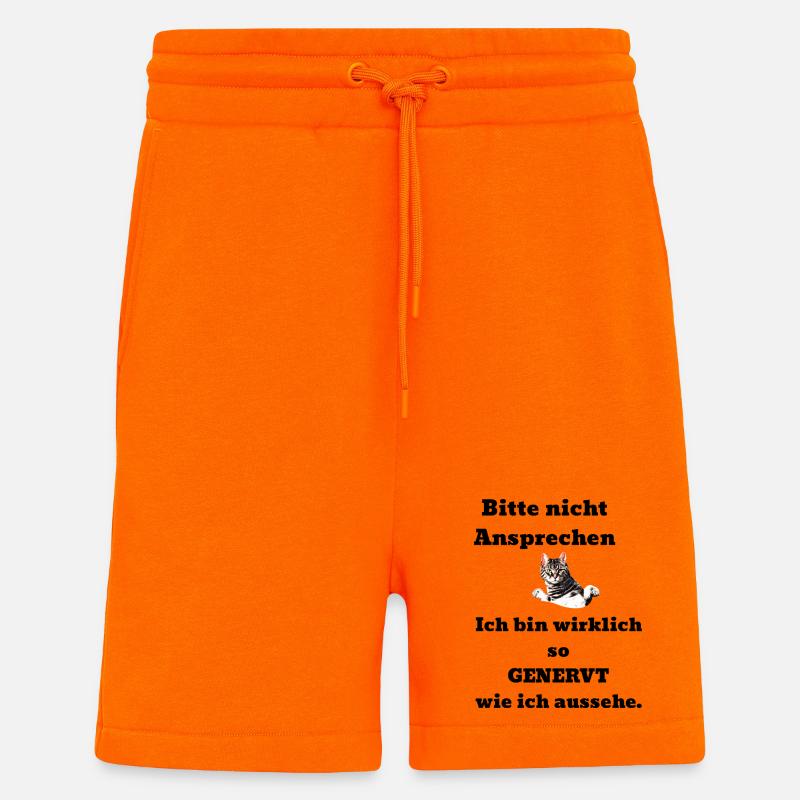 Spruch Kater genervt - Shorts - made by SPREAD - SUNSET ORANGE