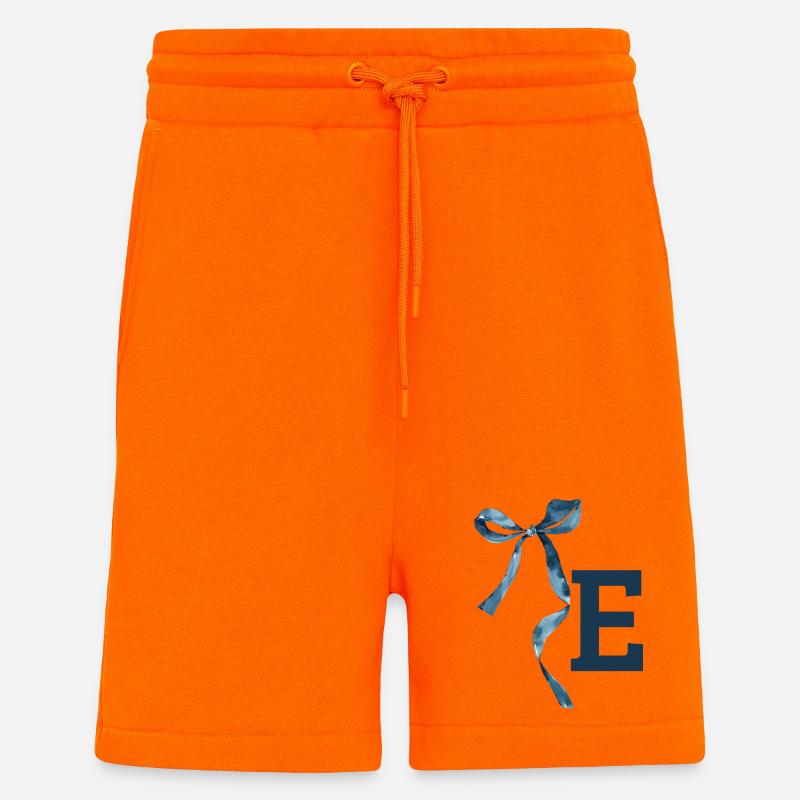 Monogramme e idée cadeau  - Short bio décontracté fabriqué en UE - SUNSET ORANGE