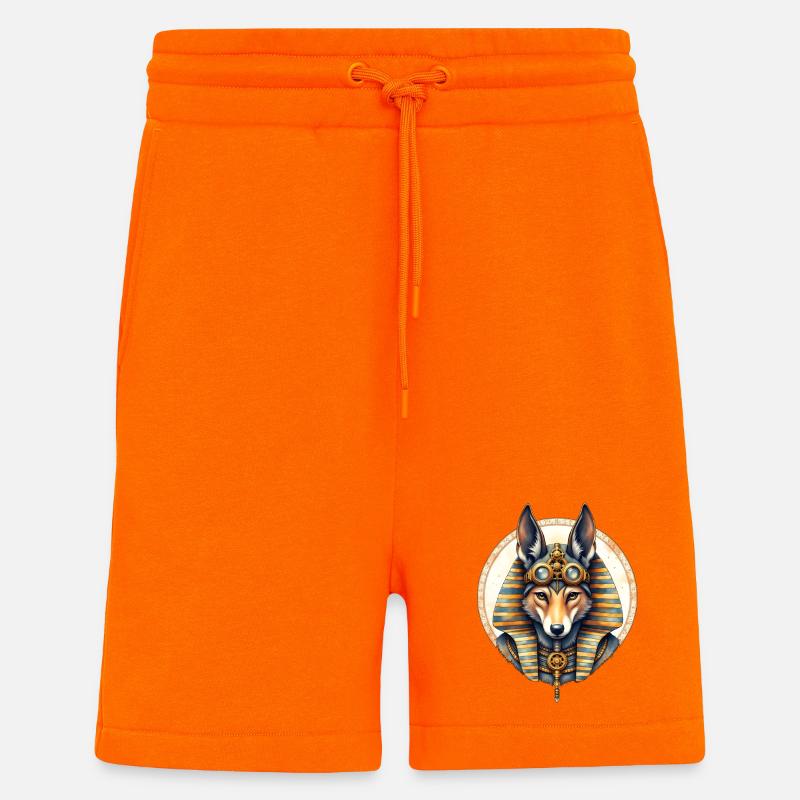 Ägyptischer Husky Steampunk Stil - Shorts - made by SPREAD - SUNSET ORANGE