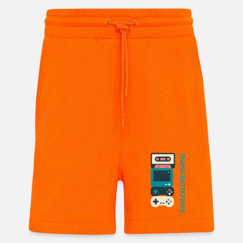 Analog Dreaming Console Stack - Shorts - made by SPREAD - SUNSET ORANGE
