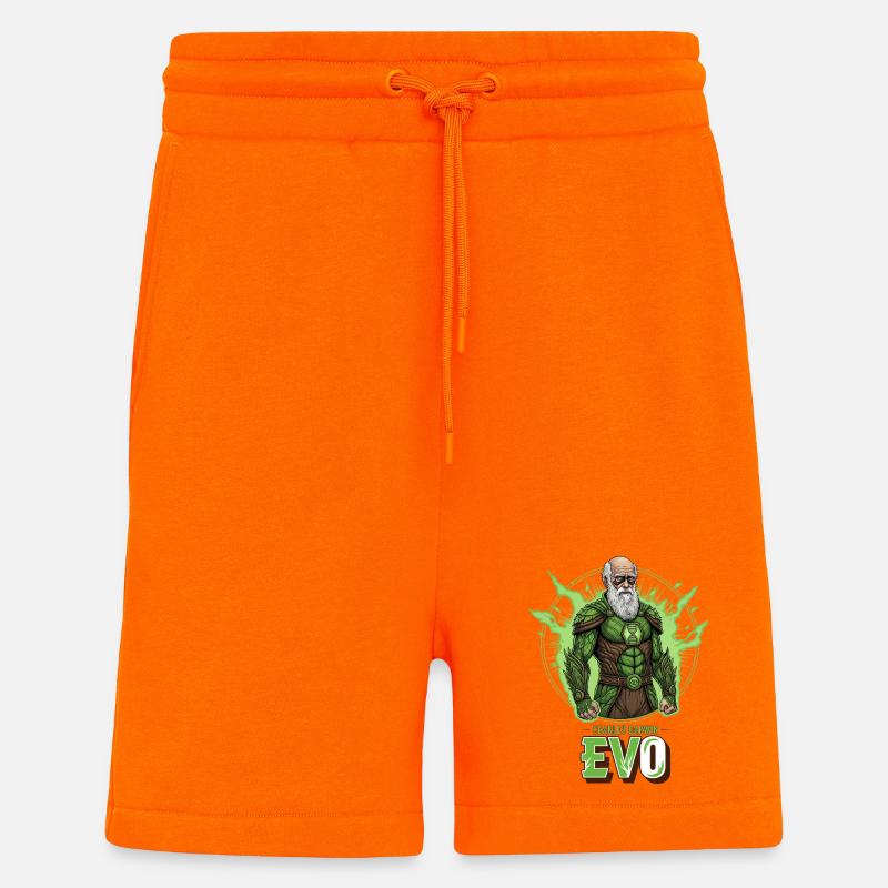 Evo Darwin Grüner Held - Shorts - made by SPREAD - SUNSET ORANGE