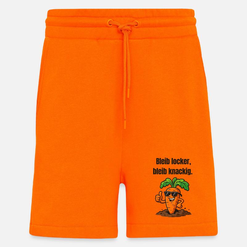 Karotte mit Stil: Locker Knackig - Shorts - made by SPREAD - SUNSET ORANGE