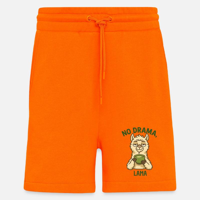 Kein Drama Lama mit Tee - Shorts - made by SPREAD - SUNSET ORANGE